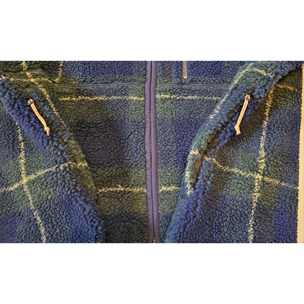 NEW Men's Alpine Design Sherpa Full Double Zip 2XL Green Navy Yellow Plaid - Picture 7 of 9